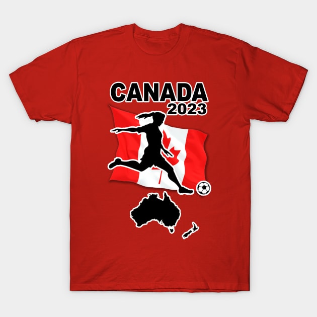 Canadian Womens World Cup Football Soccer Team 2023 T-Shirt by Ireland